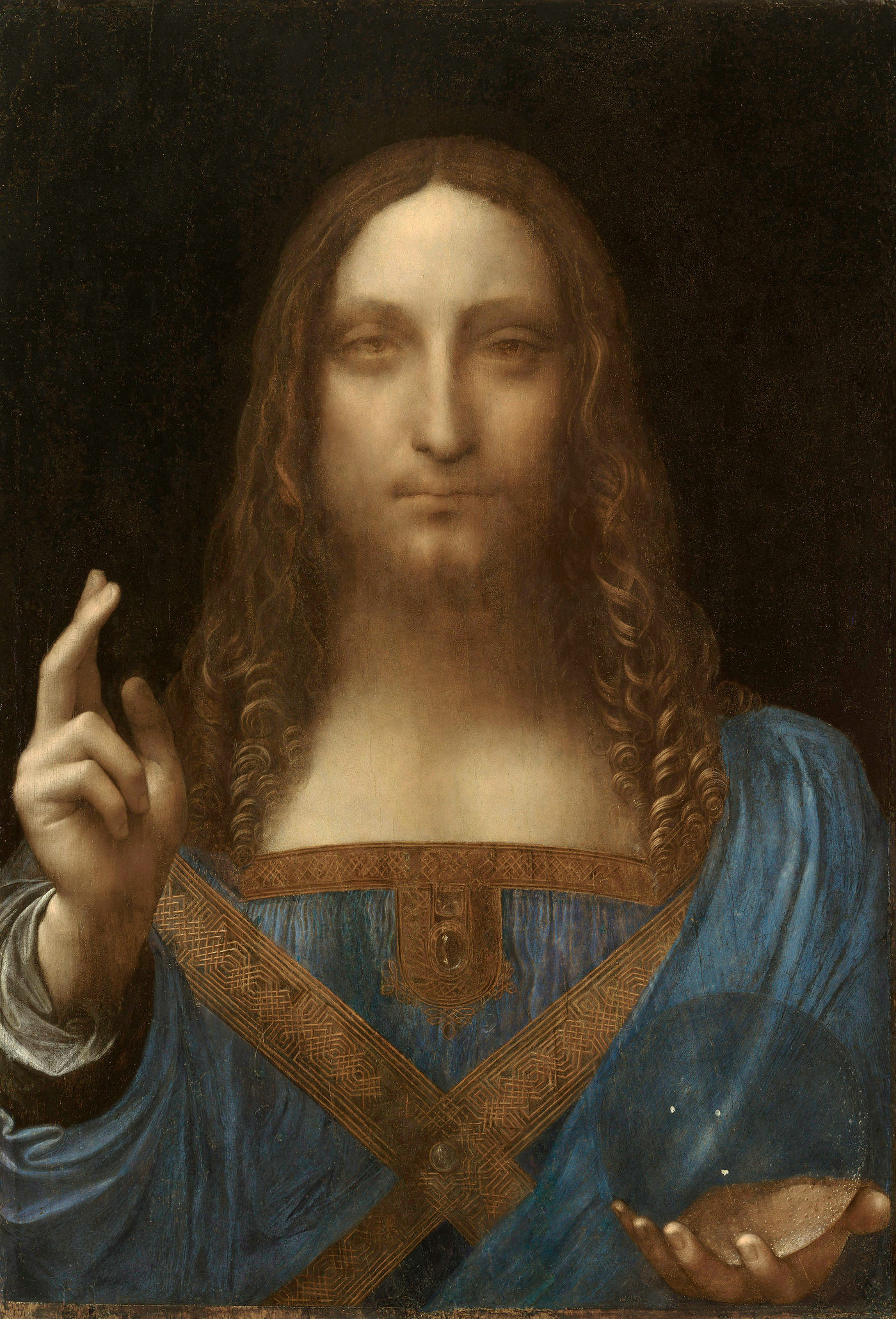 Salvator Mundi, attributed to Leonardo da Vinci, c. 1500