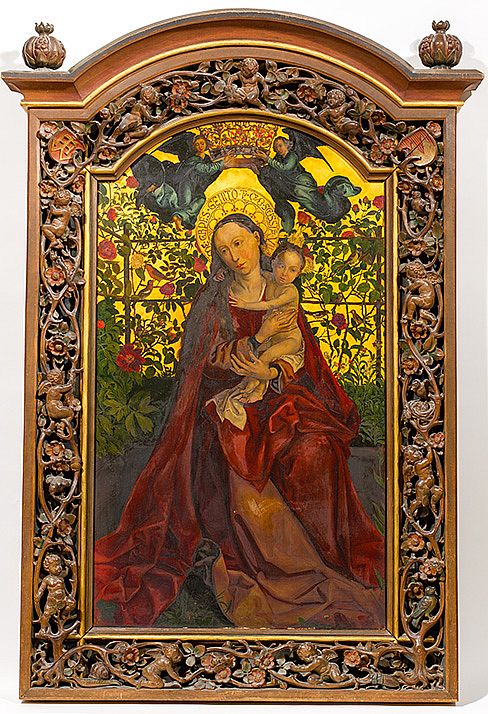 Madonna of the Rose Bower, after Schongauer